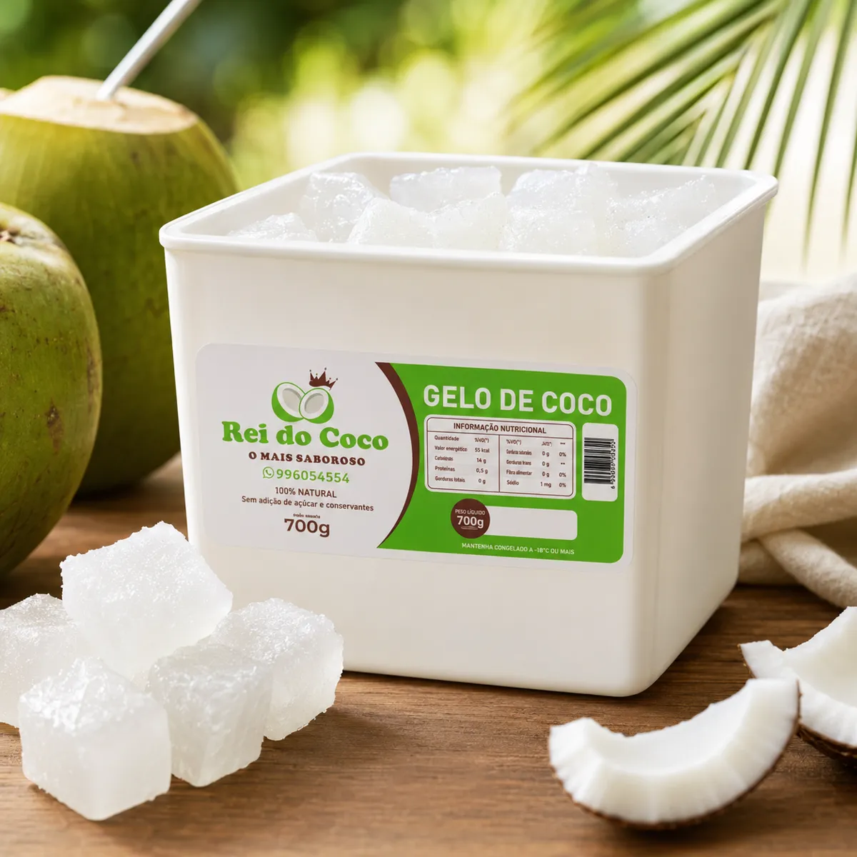 Gelo de coco caixinha